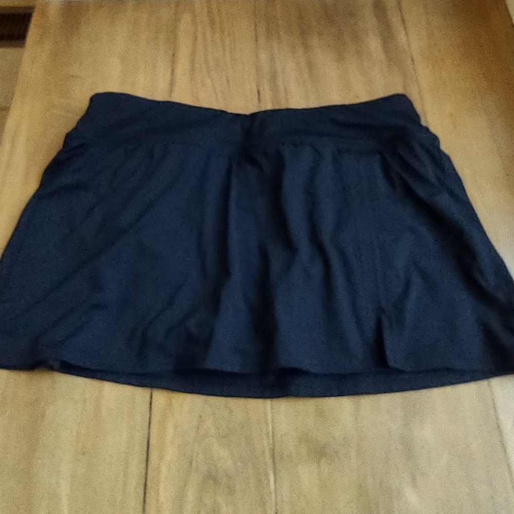 Lands' End-Swim Skirt-Black-Size 8